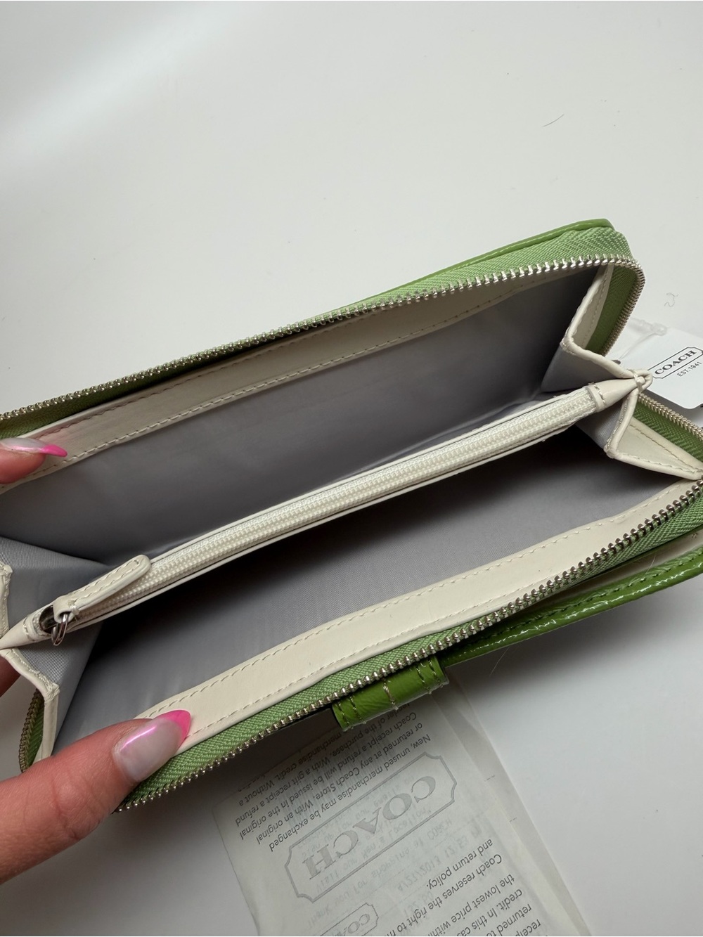 Y2K Coach Blue and Green Wallet - Picture 3 of 6